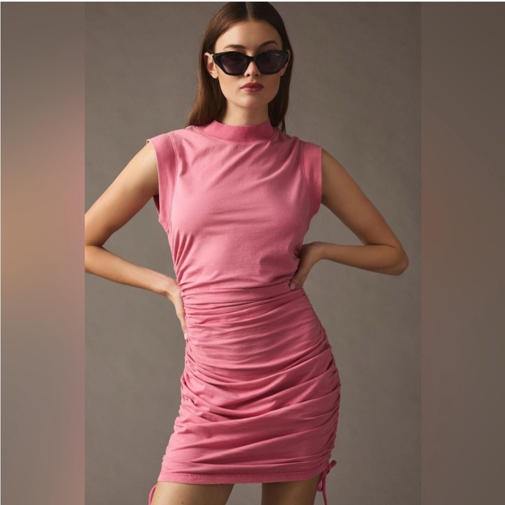 Daily Practice by Anthropologie sleeveless ruched mini dress